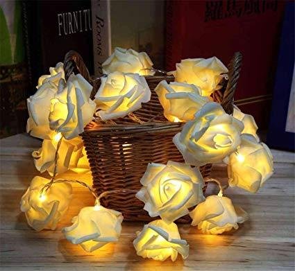 20 Rose White Fairy Decorative Lights