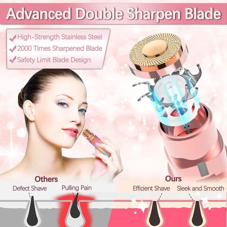 2in1 Electric Eyebrow Trimmer and Shaver Rechargeable Hair Remover