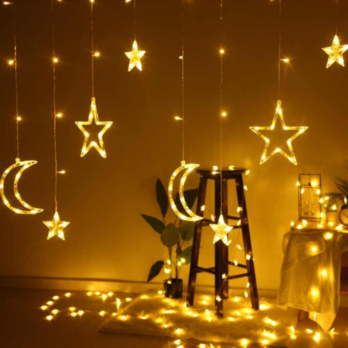 ( Moons And Stars ) Led Curtain Light