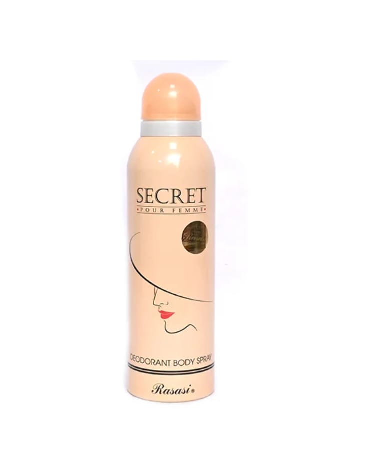 Rasasi Secret Pour Femme Deodorant Body Spray – 200ml | Best Quality Body Spray | 4 Hours Long-lasting | Best Body Spray For Women