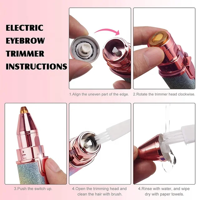 2in1 Electric Eyebrow Trimmer and Shaver Rechargeable Hair Remover