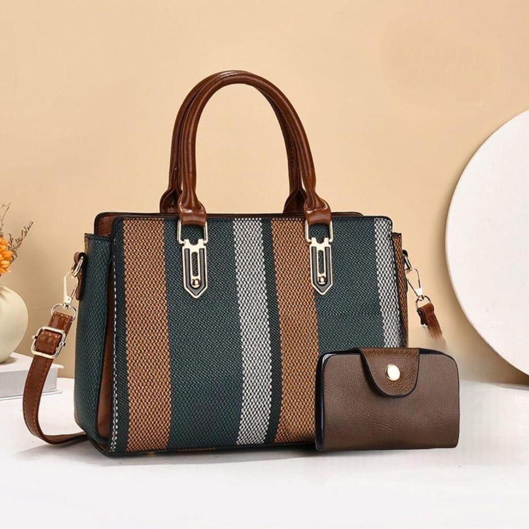 Women's Rexine Printed Hand Bag Set