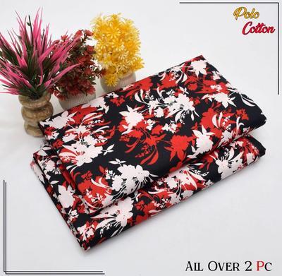 2 Pcs Women's Unstitched Printed Suit