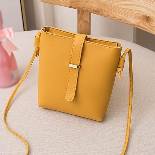 Mini Girl's Yellow Crossbody Bag - 1 Pc Multipurpose Fashion Accessory