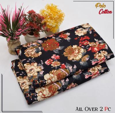 2 Pcs Women's Unstitched Printed Suit